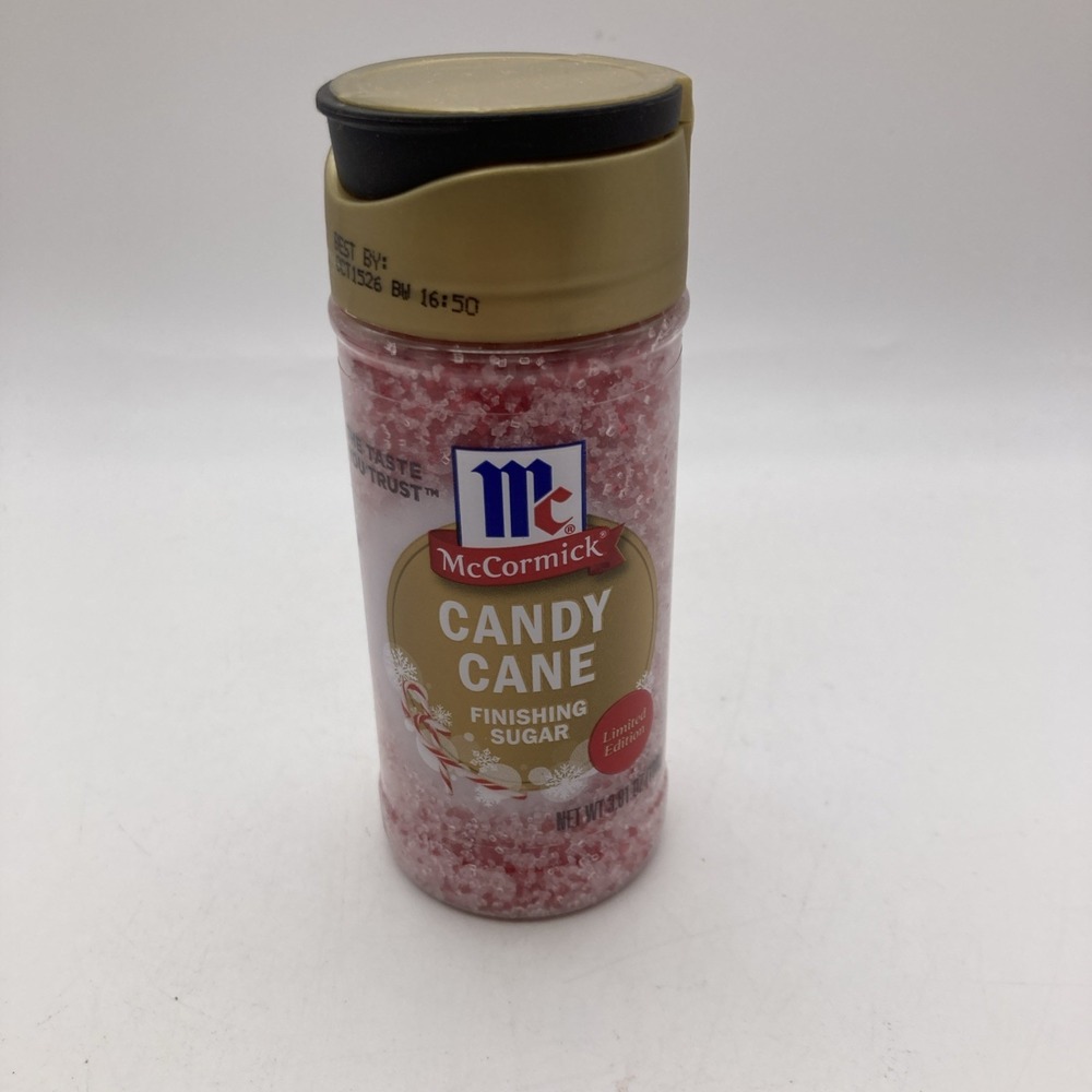 McCormick Holiday Finishing Sugar Candy Cane Peppermint Flavor